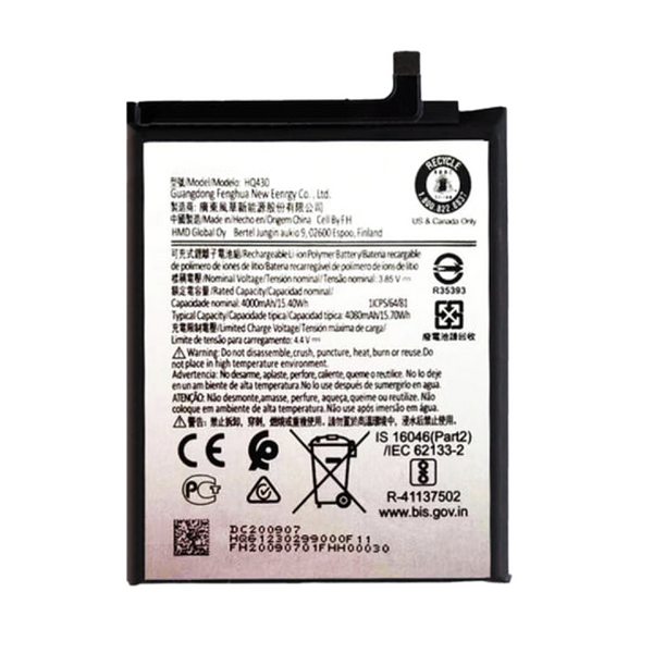 replacement battery HQ430 for Nokia 3.4 TA-1283 Nokia 5.4 TA-1333