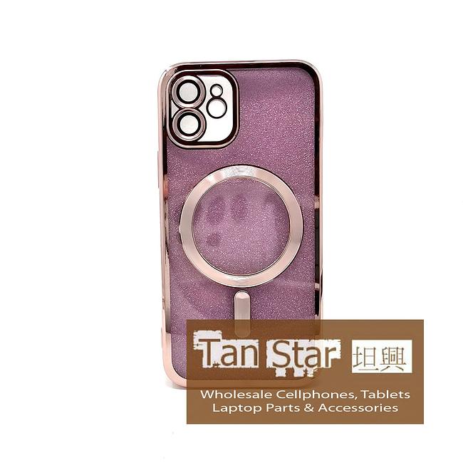 Apple iPhone 12 - SPARKLE Chrome Edge Magnet RING Silicone Case