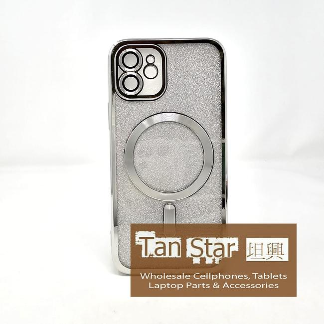 Apple iPhone 12 - SPARKLE Chrome Edge Magnet RING Silicone Case