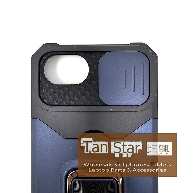 Apple iPhone 16e - Secure Card Holder Magnet Enabled Case with Ring Kickstand