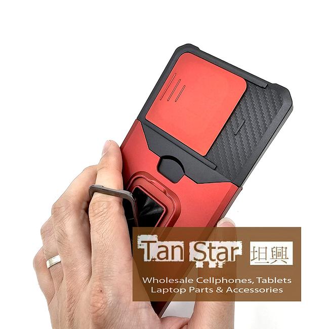 Motorola Moto G Stylus 5G 2025 - Secure Card Holder Magnet Enabled Case with Ring Kickstand