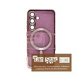 Samsung Galaxy S23 - SPARKLE Chrome Edge Magnet RING Silicone Case