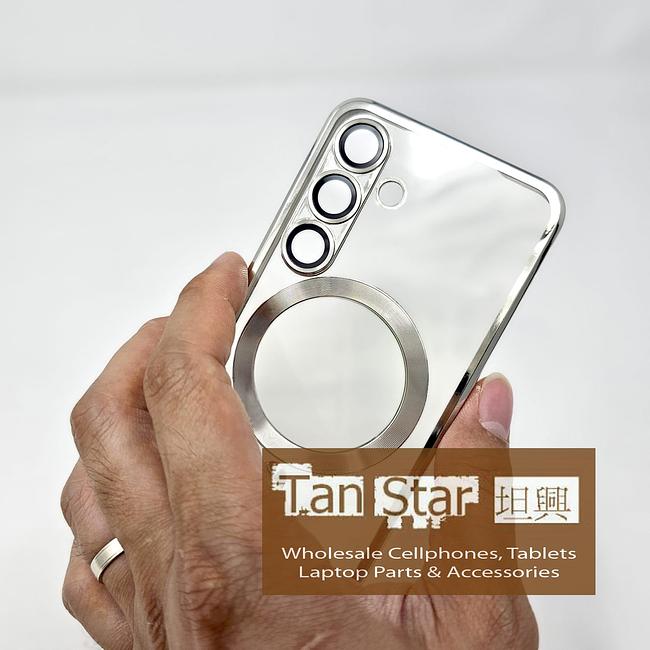 Samsung Galaxy S23 - SPARKLE Chrome Edge Magnet RING Silicone Case