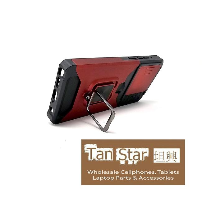 Motorola Moto G Stylus 5G 2025 - Secure Card Holder Magnet Enabled Case with Ring Kickstand