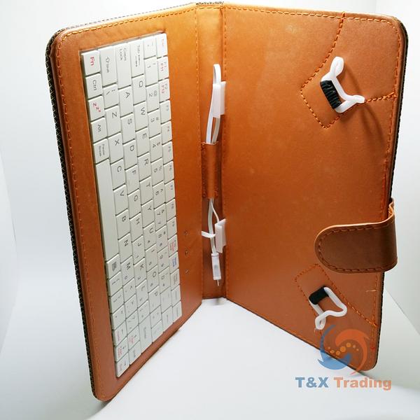 Universal 7" USB Keyboard Tablet - Leather Case
