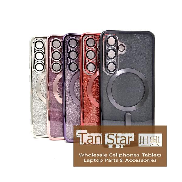 Samsung Galaxy S24 / S25 - SPARKLE Chrome Edge Magnet RING Silicone Case