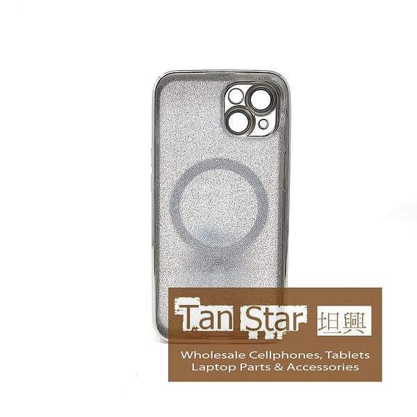 Apple iPhone 15 - SPARKLE Chrome Edge Magnet RING Silicone Case