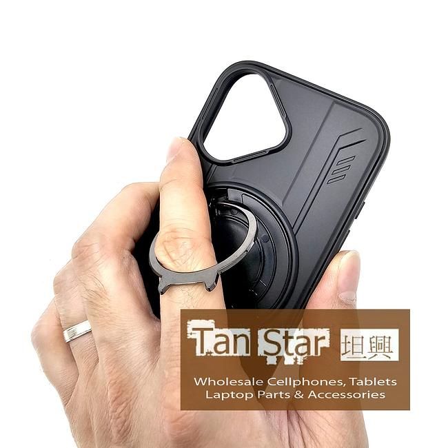 Apple iPhone 16 - NINJA Magnet Enabled Case with Ring Kickstand