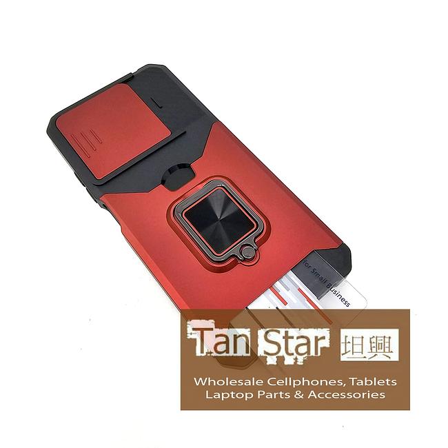 Motorola Moto G 5G 2025 - Secure Card Holder Magnet Enabled Case with Ring Kickstand