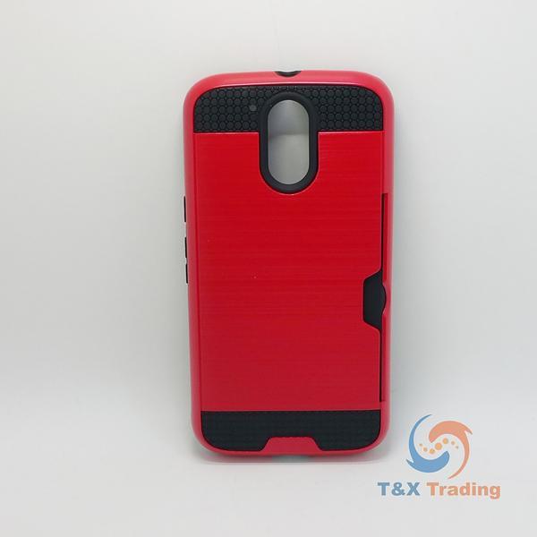 Motorola Moto G4 Plus - Slim Sleek Case with Credit Card Holder Case