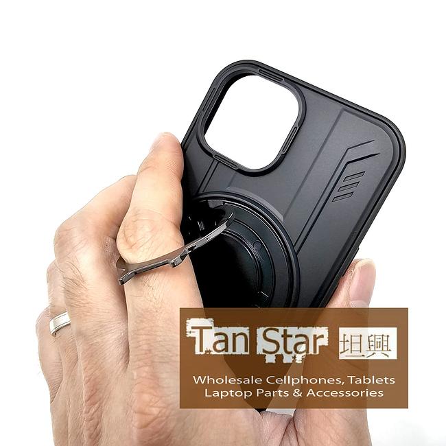 Apple iPhone 15 - NINJA Magnet Enabled Case with Ring Kickstand