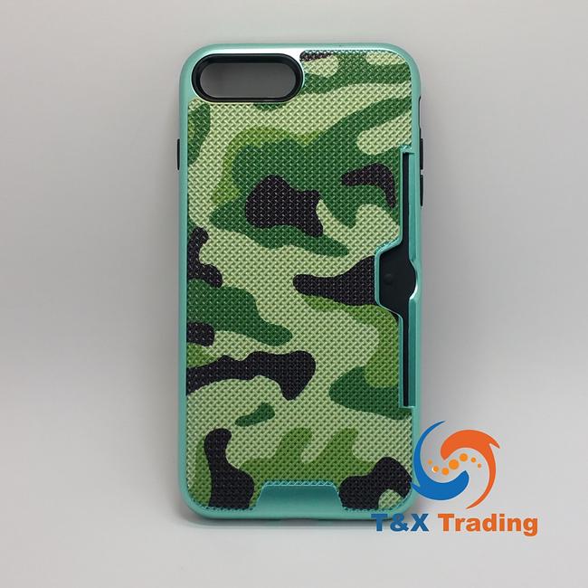 Apple iPhone 7 Plus / 8 Plus - Military Camouflage Credit Card Case
