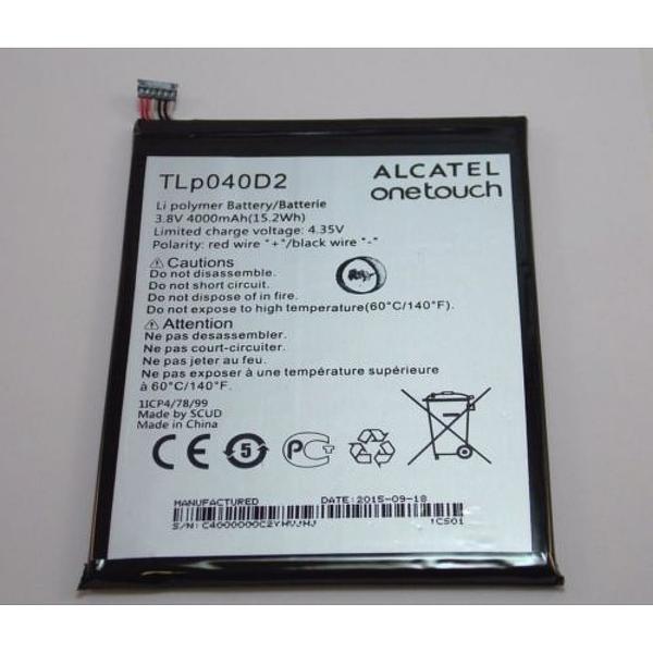 replacement battery TLp040D2 for Alcatel Onetouch Pixi 7 9007T