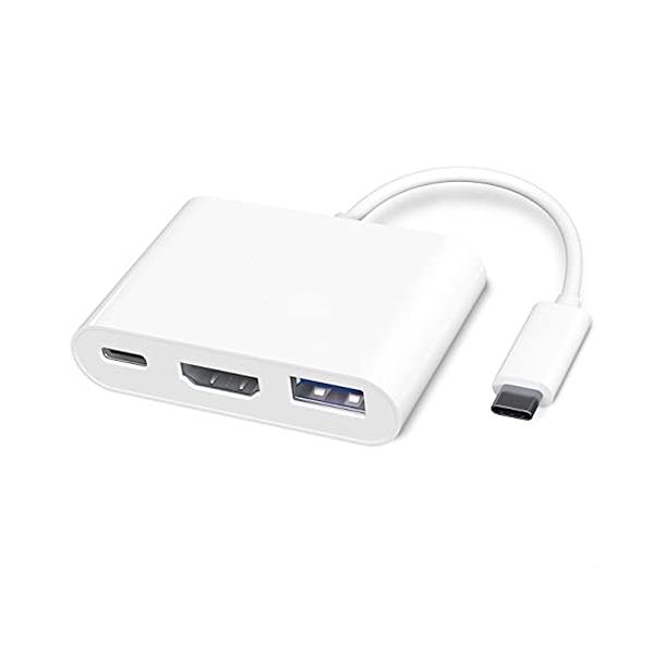 USB-C Male to HUB USB / USB-C / HDMI Female Video Converter USB 3.1 Type-C to HDMI 4K HDTV OTG Adapter Cable