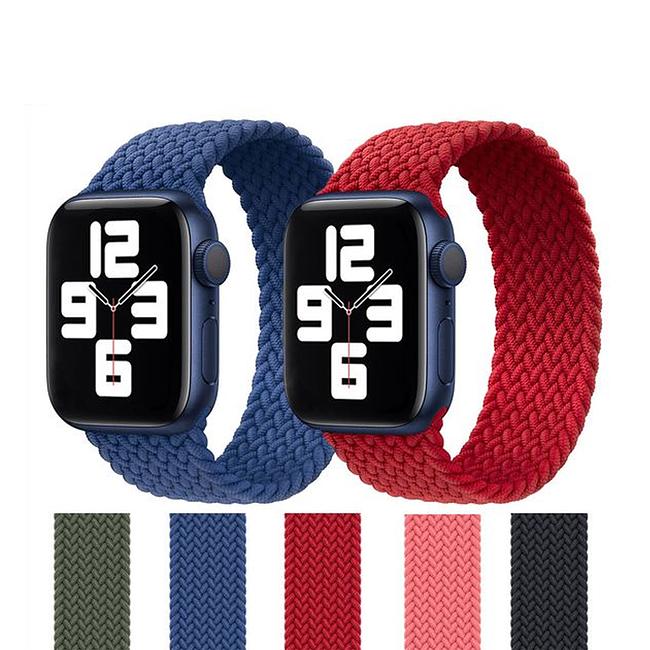Apple iWatch 38mm / 40mm / 41mm / 42mm ( Series 10 ) - Braided Elastic Watch Band Strap  (Mix Colors)
