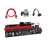 PCI-E Riser 1x to 16x Graphics Extension for Crypto Ethereum Bitcoin GPU Mining Riser Card PCIE, VER 009S 23 Inch Length USB 3.0 Extension Cable Adapter Card