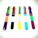Apple iWatch 42mm / 44mm / 45mm / 49mm / 46mm ( Series 10 ) - Smart Watch COLOR Series Silicone Band  Strap  (Mix Colors)