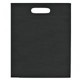 Black Die Cut Non Woven Reusable Bag 15x15.5"
