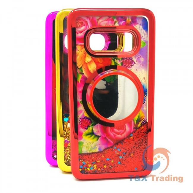 Samsung S10e / S10 Lite -  Water Liquid Case with Pop Socket Mirror
