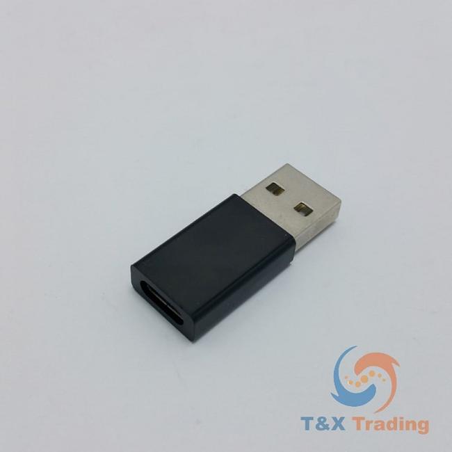 USB Type C Female to USB Male OTG Adapter (Full Size)