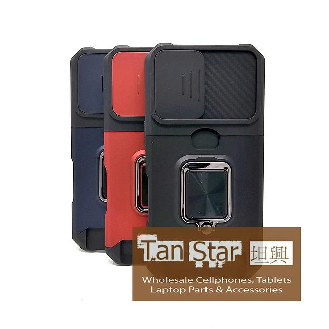Apple iPhone 16 - Secure Card Holder Magnet Enabled Case with Ring Kickstand