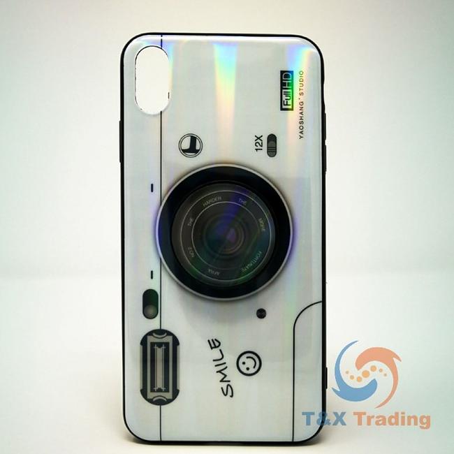 Apple iPhone XR - Holographic Camera Case with Pop Socket