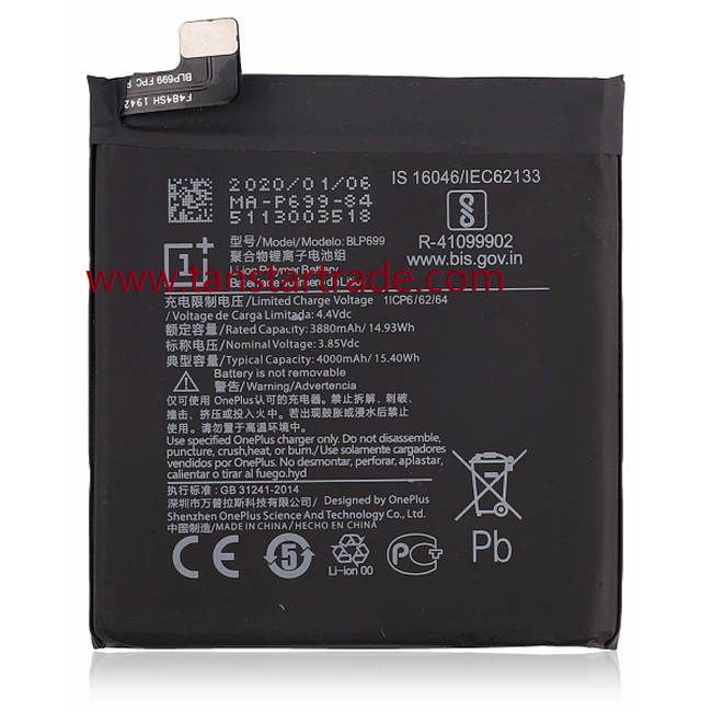 replacement battery BLP699 for Oneplus Seven Pro 1+7 Pro GM1910