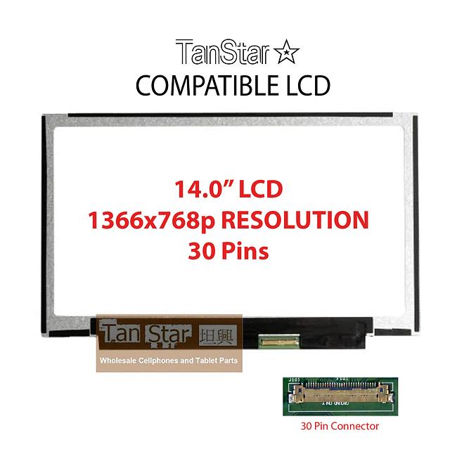 14.0" Laptop LCD Screen 1366x768p 30 Pins [TSTPC14.0-09]