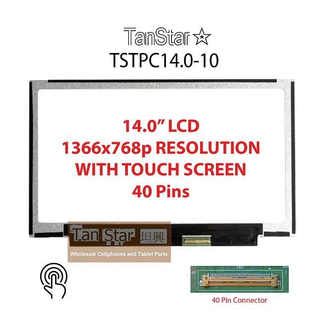 14.0" Laptop LCD Screen + Touch Screen 1366x768p 40 Pins [TSTPC14.0-10]