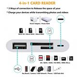 OTG - 4 in 1 SD TF Card Reader to Lighting Adapter for iPhone and iPad Plug and Play