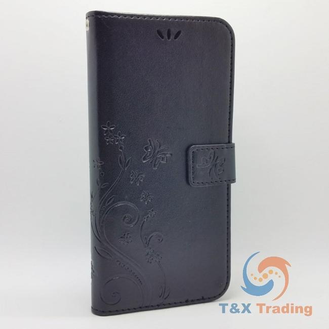 Samsung Galaxy S8 Plus - Butterfly Book Style Wallet Case with Strap