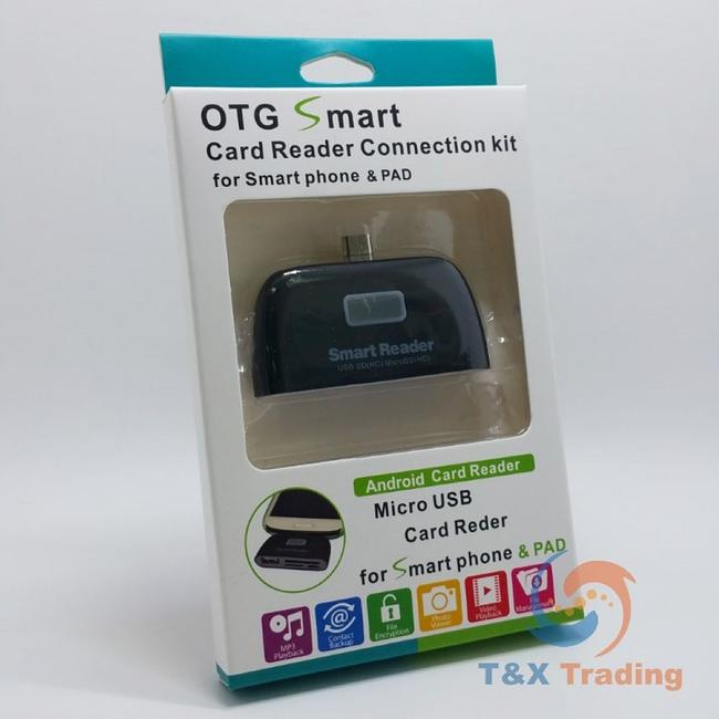 OTG - 4 in 1 Smart Card Reader Connection Kit Micro USB Adapter