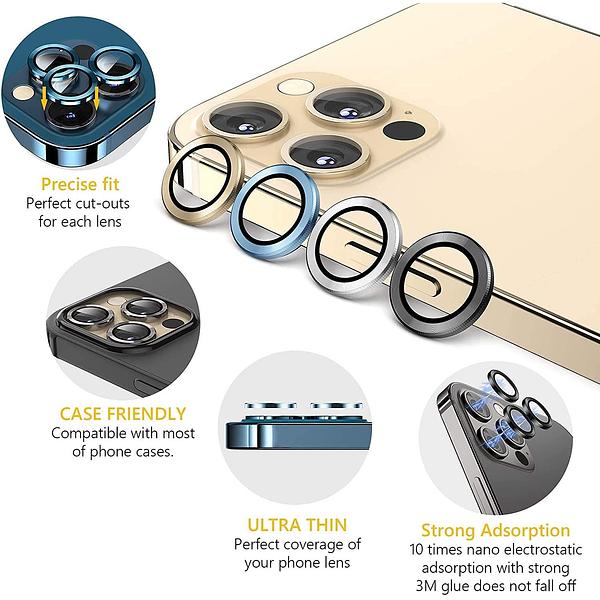 Apple iPhone 14 Pro / 14 Pro Max - Slim Eye Back Camera Tempered Glass Screen Protector (Mixed Colors)