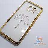 Samsung Galaxy S7 Edge - Chrome Edge with Rhinestone Silicone Case