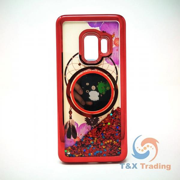 Samsung S9 -  Water Liquid Case with Pop Socket Mirror