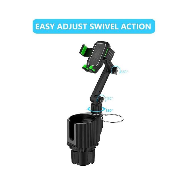 EXTRA LARGE Car Cup Holder Phone Mount with Expandable Cup
