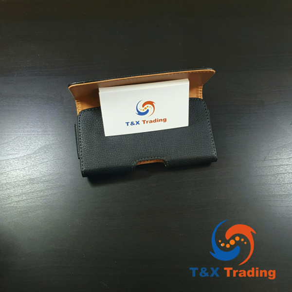 Leather Holster Pouch For Cell Phone with Belt Clip and Magnetic Closing