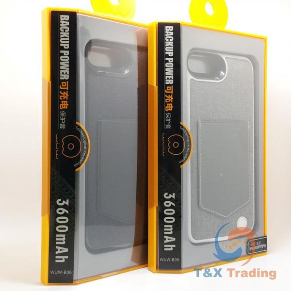 Apple iPhone 6 Plus / 6S Plus / 7 Plus / 8 Plus - WUW Backup Power Bank Case with Credit Card Holder