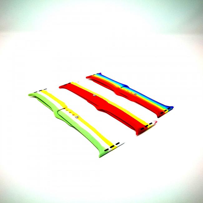 Apple iWatch 38mm / 40mm / 41mm / 42mm ( Series 10 ) - Smart Watch COLOR Series Silicone Band  Strap  (Mix Colors)