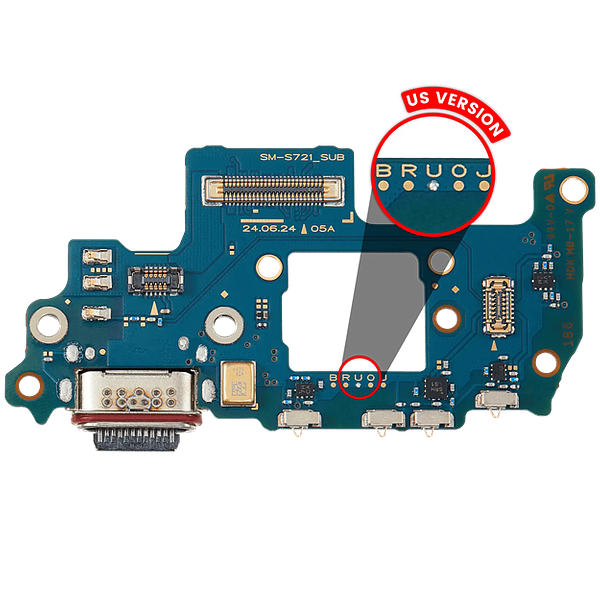 charging port assembly (American Version) for Samsung S24 FE S721 S721U S721W