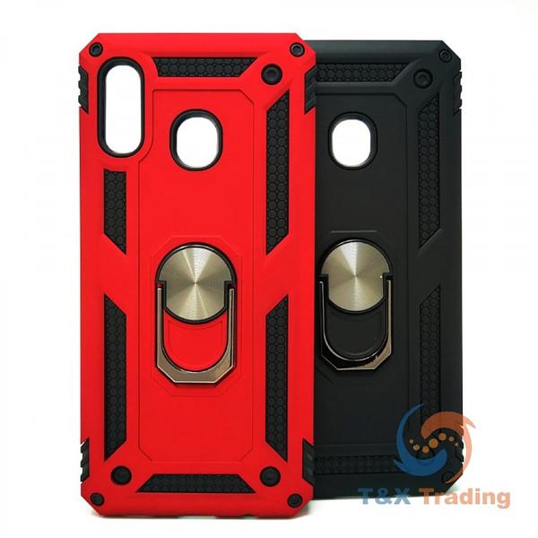 Samsung Galaxy A20S - Transformer Magnet Enabled Case with Ring Kickstand