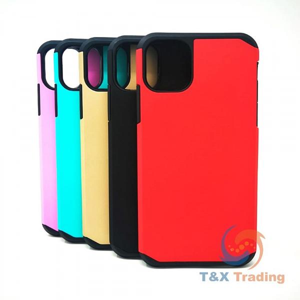 Apple iPhone 11 Pro Max - Silicone With Hard Back Cover Case