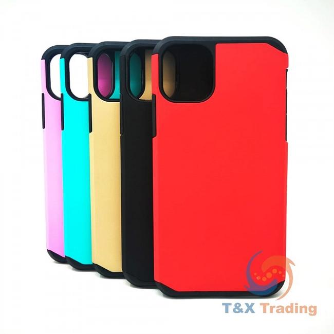 Apple iPhone 11 Pro Max - Silicone With Hard Back Cover Case