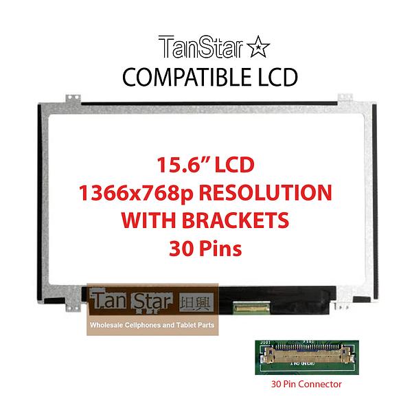 15.6" Laptop LCD Screen 1366x768p 30 Pins with Brackets [TSTPC15.6-02]