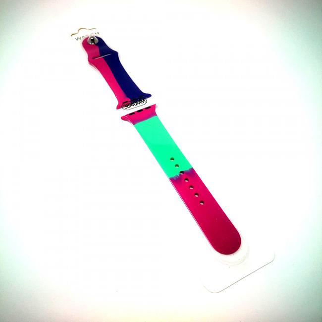 Apple iWatch 42mm / 44mm / 45mm / 49mm / 46mm ( Series 10 ) - Smart Watch COLOR Series Silicone Band  Strap  (Mix Colors)