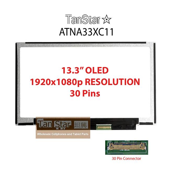 13.3" Laptop OLED Screen 1920x1080p 30 Pins ATNA33XC11