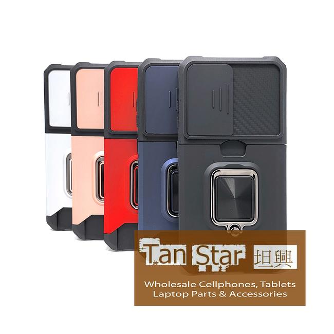 Samsung Galaxy S23 Plus - Secure Card Holder Magnet Enabled Case with Ring Kickstand