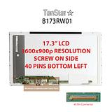 17.3" Laptop LCD Screen 1600x900p Screw on Side 40 pins Bottom Left B173RW01