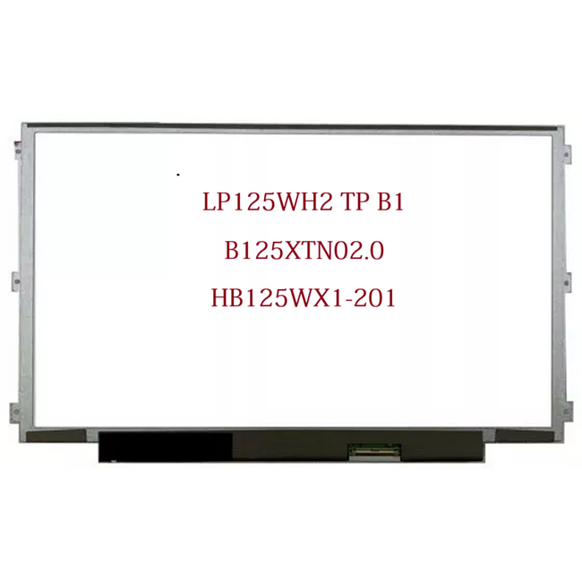 12.5" Laptop LCD Screen 30 Pins with side Brackets LP125WH2 TP B1 HB125WX1-201 B125XTN02.0