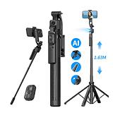 360 Rotation Ai Auto Face Tracking Portable Selfie Stick Quadrapod Gimbal C17
